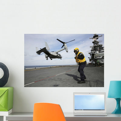 Airman from Royal Navy Wall Decal shown on a wall