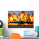 Wall Fire Erupts behind Wall Decal