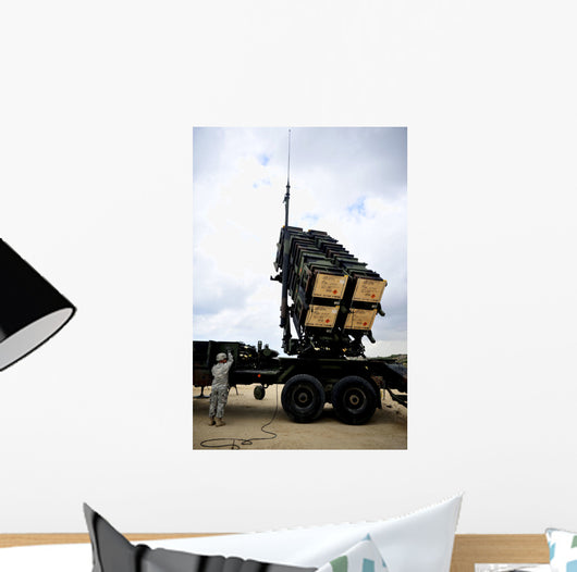 Us Soldier Prepares Equipment Wall Decal
