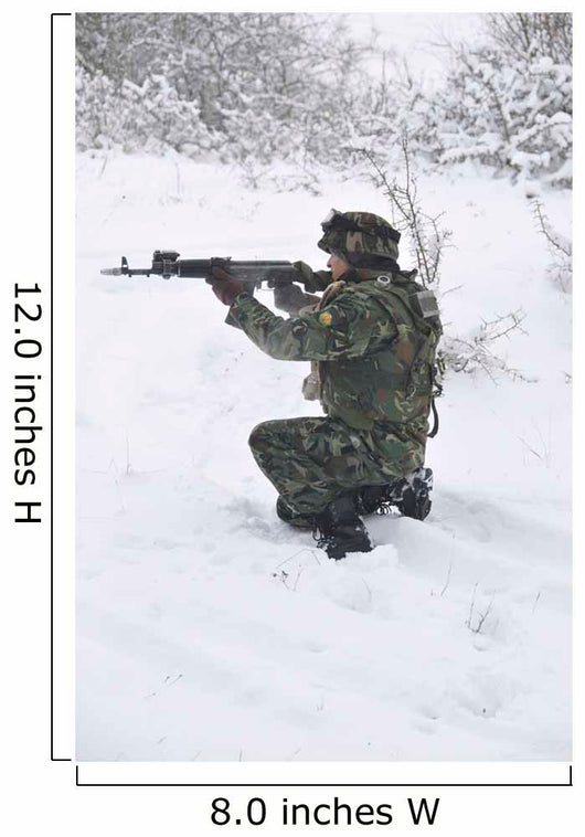 Bulgarian Soldier Aims down Wall Decal