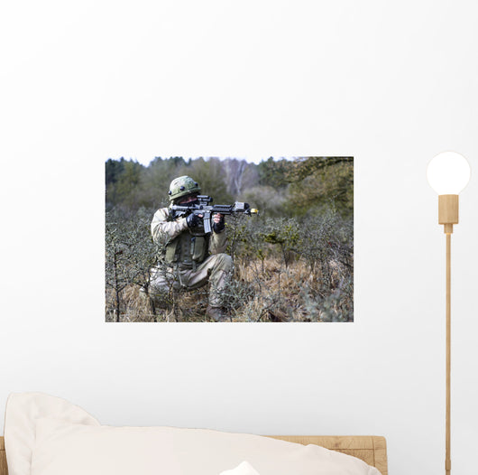Georgian Soldier Provides Security Wall Decal