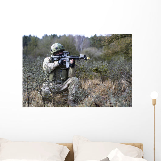Georgian Soldier Provides Security Wall Decal