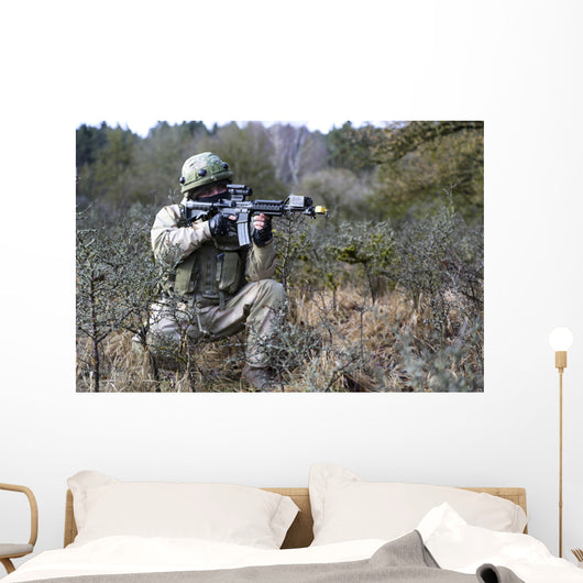 Georgian Soldier Provides Security Wall Decal