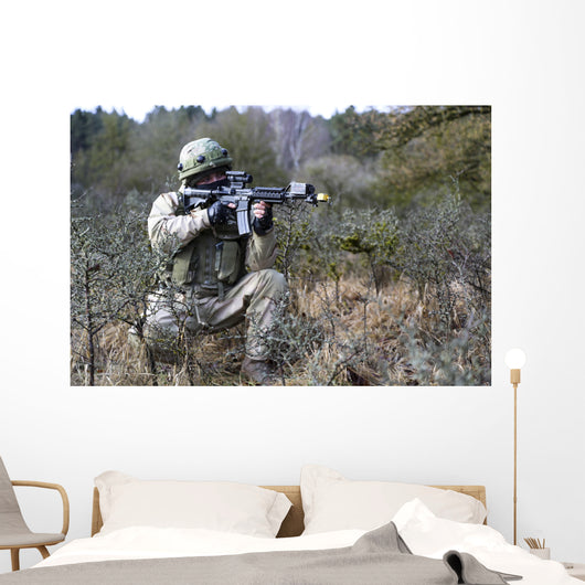 Georgian Soldier Provides Security Wall Decal