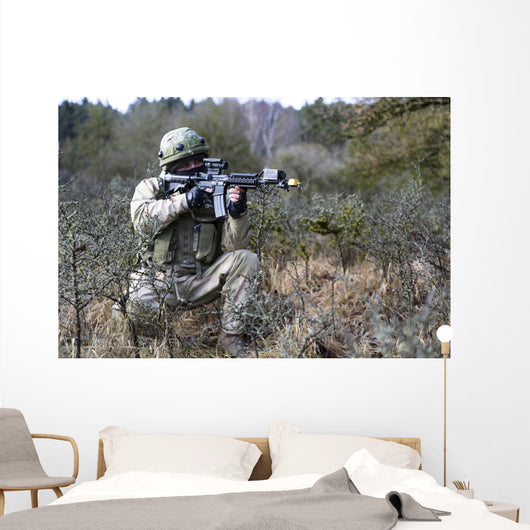 Georgian Soldier Provides Security Wall Decal