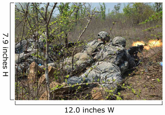 Soldiers Fire M240b Machine Wall Decal