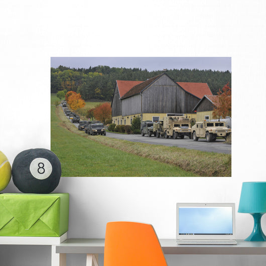 Convoy Us Army Vehicles Wall Decal