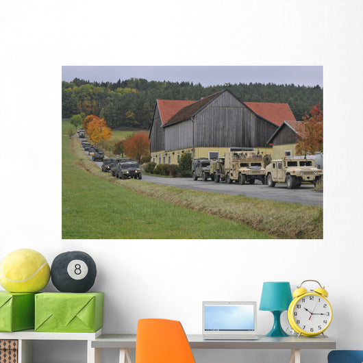 Convoy Us Army Vehicles Wall Decal
