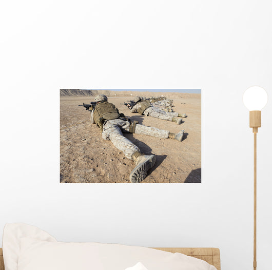 Us Marines Conduct Battlefield Wall Decal Design 2