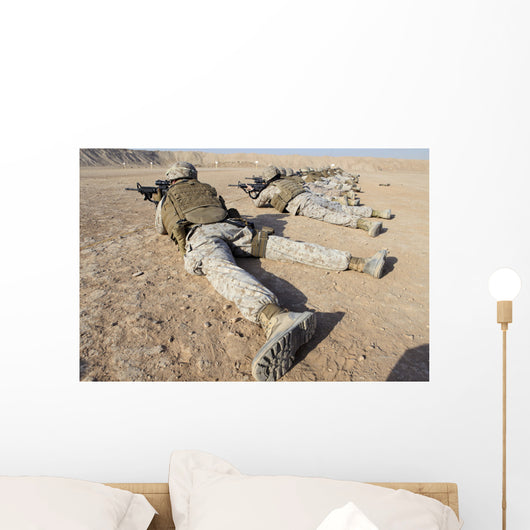 Us Marines Conduct Battlefield Wall Decal Design 2