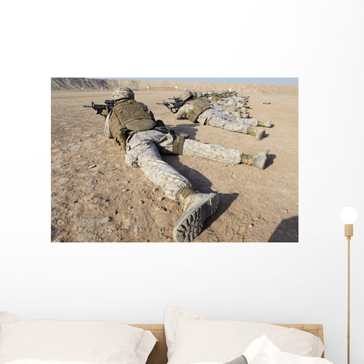 Us Marines Conduct Battlefield Wall Decal Design 2