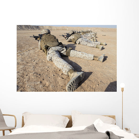Us Marines Conduct Battlefield Wall Decal Design 2