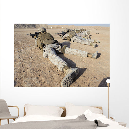 Us Marines Conduct Battlefield Wall Decal Design 2