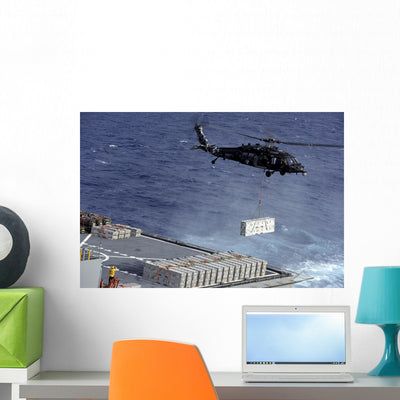 Mh-60s Sea Hawk Helicopter Wall Decal Design 10 shown on a wall