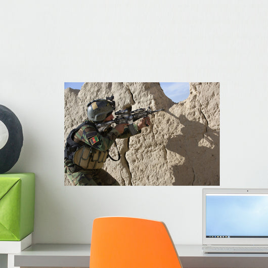 Afghan Commando Keeps Watch Wall Decal