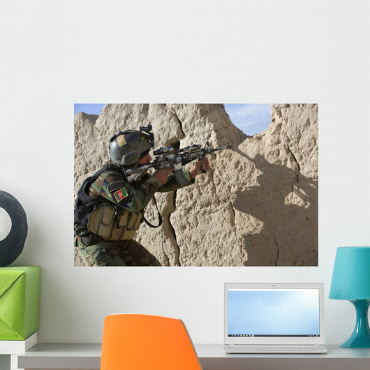 Afghan Commando Keeps Watch Wall Decal