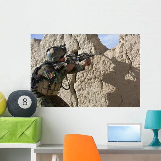 Afghan Commando Keeps Watch Wall Decal