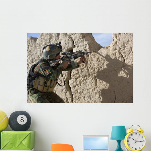 Afghan Commando Keeps Watch Wall Decal