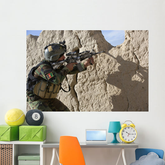 Afghan Commando Keeps Watch Wall Decal