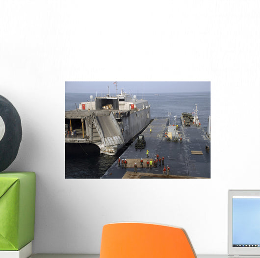 Vehicles Are Transferred aboard Wall Decal