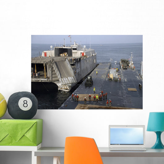 Vehicles Are Transferred aboard Wall Decal