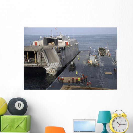 Vehicles Are Transferred aboard Wall Decal