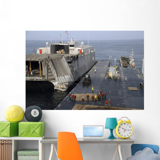 Vehicles Are Transferred aboard Wall Decal