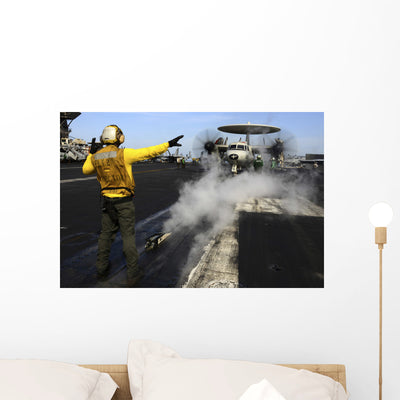 Aviation Boatswain's Mate Directs Wall Decal Design 3 shown on a wall