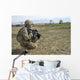 Us Soldier Patrols Village Wall Decal