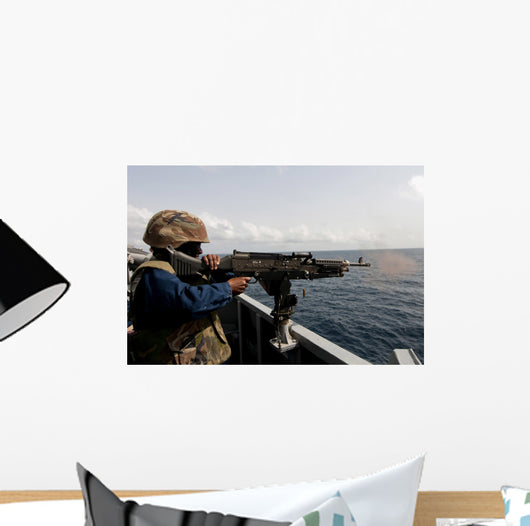 Sailor Fires M240b Machine Wall Decal