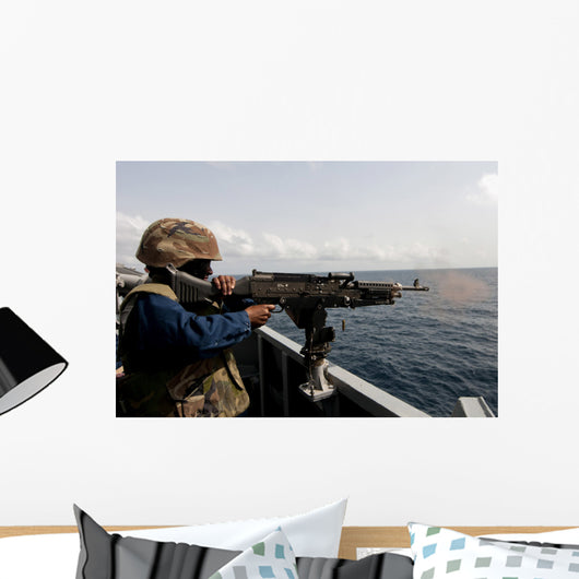Sailor Fires M240b Machine Wall Decal