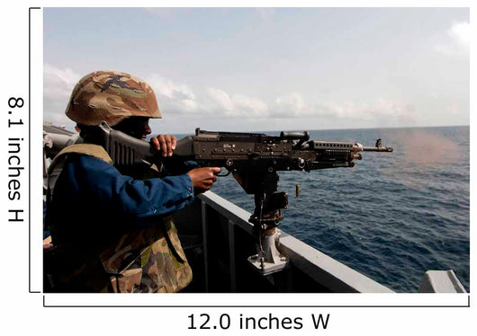 Sailor Fires M240b Machine Wall Decal