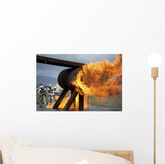 Firefighters Participate Annual Aircraft Wall Decal
