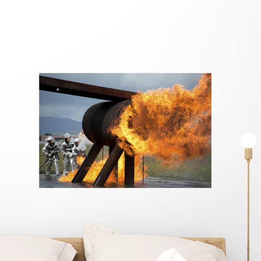 Firefighters Participate Annual Aircraft Wall Decal