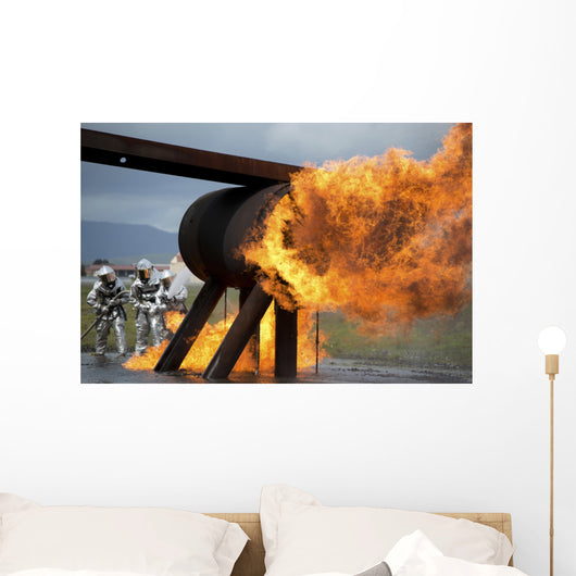 Firefighters Participate Annual Aircraft Wall Decal