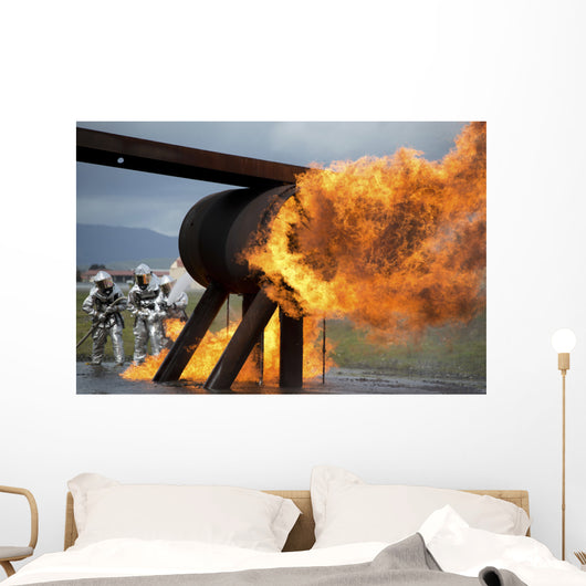 Firefighters Participate Annual Aircraft Wall Decal