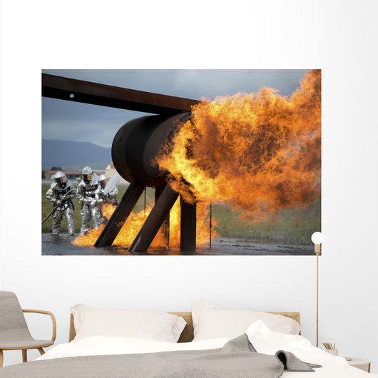 Firefighters Participate Annual Aircraft Wall Decal