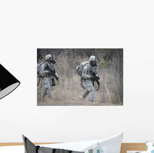Us Soldiers Don Chemical Wall Decal