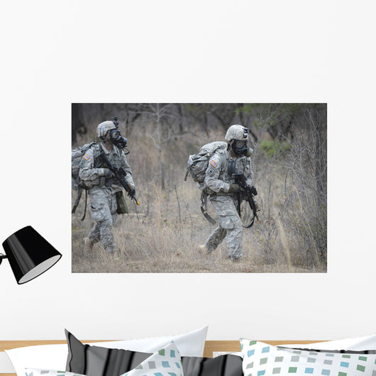 Us Soldiers Don Chemical Wall Decal