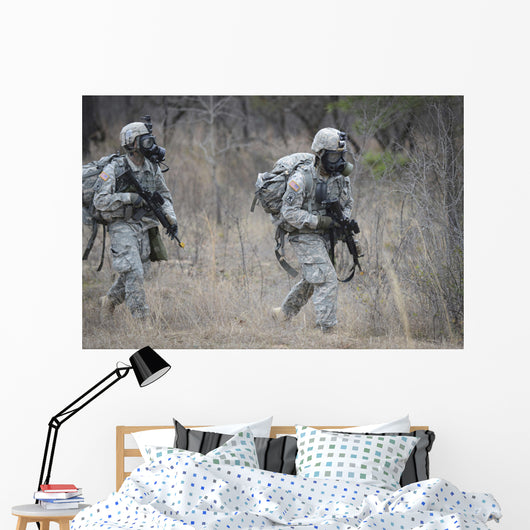 Us Soldiers Don Chemical Wall Decal