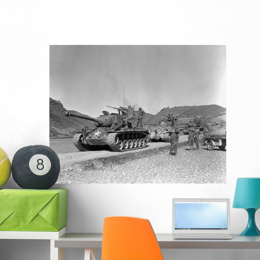 Tank-led Patrol Leathernecks Hunt Wall Decal Design 1