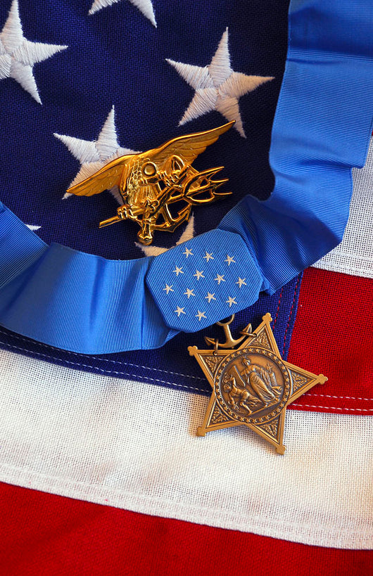 Medal Honor Rests Flag Wall Decal Design 2