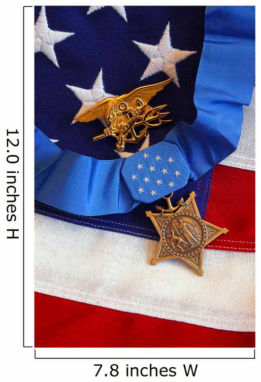 Medal Honor Rests Flag Wall Decal Design 2