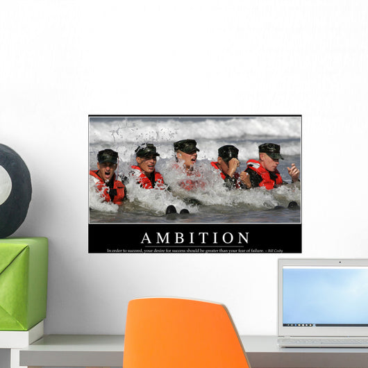 Ambition Inspirational Quote and Wall Decal