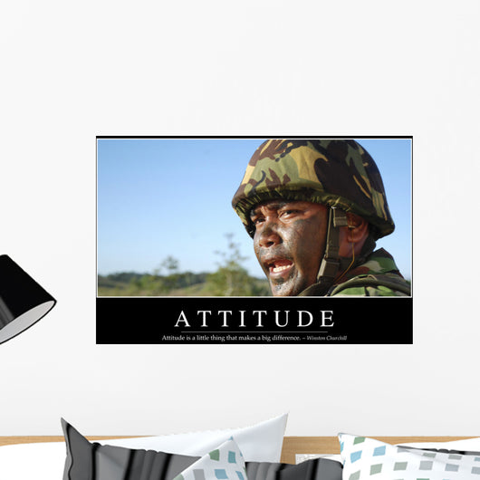 Attitude Inspirational Quote and Wall Decal Design 1