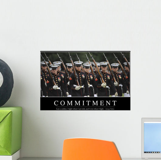 Commitment Inspirational Quote and Wall Decal