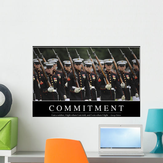 Commitment Inspirational Quote and Wall Decal