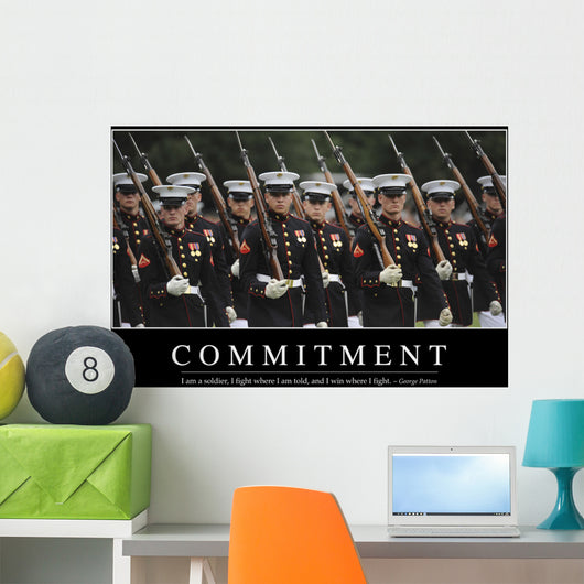 Commitment Inspirational Quote and Wall Decal