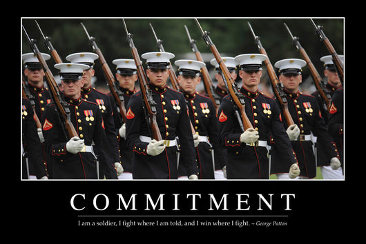 Commitment Inspirational Quote and Wall Decal