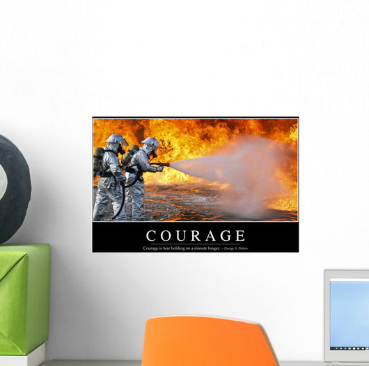 Courage Inspirational Quote and Wall Decal